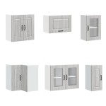 vidaXL Set de dulapuri de bucătărie 11 piese „Kalmar” lemn Sonoma gri vidaXL Set de dulapuri de bucătărie 11 piese „Kalmar” lemn Sonoma gri