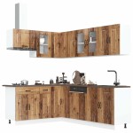 vidaXL Set de dulapuri de bucătărie 11 piese „Kalmar” Lemn vechi lemn