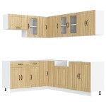 vidaXL Set dulap de bucătărie din 11 piese „Lucca” lemn stejar Sonoma