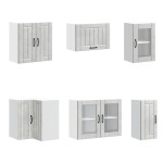 vidaXL Set dulapuri de bucătărie 11 piese „Lucca” gri beton Lemn vidaXL Set dulapuri de bucătărie 11 piese „Lucca” gri beton Lemn