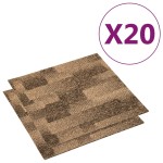 vidaXL Dale mochetă pentru podea, 20 buc., maro, 5 m² vidaXL Dale mochetă pentru podea, 20 buc., maro, 5 m²