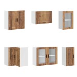 vidaXL Set de dulapuri de bucătărie 11 piese „Porto” Lemn vechi lemn vidaXL Set de dulapuri de bucătărie 11 piese „Porto” Lemn vechi lemn