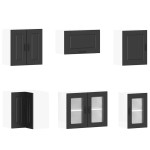 vidaXL Set dulap de bucătărie 11 piese „Kalmar” lemn negru prelucrat