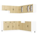 vidaXL Set dulap de bucătărie din 11 piese „Kalmar” lemn stejar Sonoma