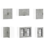 vidaXL Set dulapuri de bucătărie 11 piese „Kalmar” gri beton Lemn