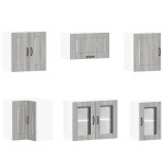 vidaXL Set de dulapuri de bucătărie 11 piese „Kalmar” lemn Sonoma gri vidaXL Set de dulapuri de bucătărie 11 piese „Kalmar” lemn Sonoma gri