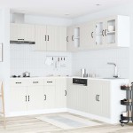 vidaXL Set dulap de bucătărie din 11 piese „Lucca” Lemn prelucrat alb