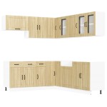 vidaXL Set dulap de bucătărie din 11 piese „Lucca” lemn stejar Sonoma