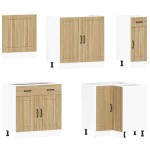 vidaXL Set dulap de bucătărie din 11 piese „Lucca” lemn stejar Sonoma