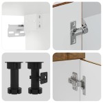 vidaXL Set dulap de bucătărie din 11 piese „Lucca” stejar afumat Lemn vidaXL Set dulap de bucătărie din 11 piese „Lucca” stejar afumat Lemn