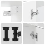 vidaXL Set dulap de bucătărie 11 piese „Porto” alb lucios Lemn