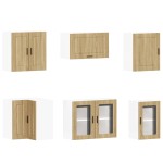 vidaXL Set dulap de bucătărie din 11 piese „Porto” lemn stejar Sonoma vidaXL Set dulap de bucătărie din 11 piese „Porto” lemn stejar Sonoma