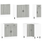 vidaXL Set de dulapuri de bucătărie 11 piese „Porto” lemn Sonoma gri