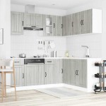 vidaXL Set de dulapuri de bucătărie 11 piese „Kalmar” lemn Sonoma gri