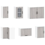 vidaXL Set de dulapuri de bucătărie 11 piese „Kalmar” lemn Sonoma gri