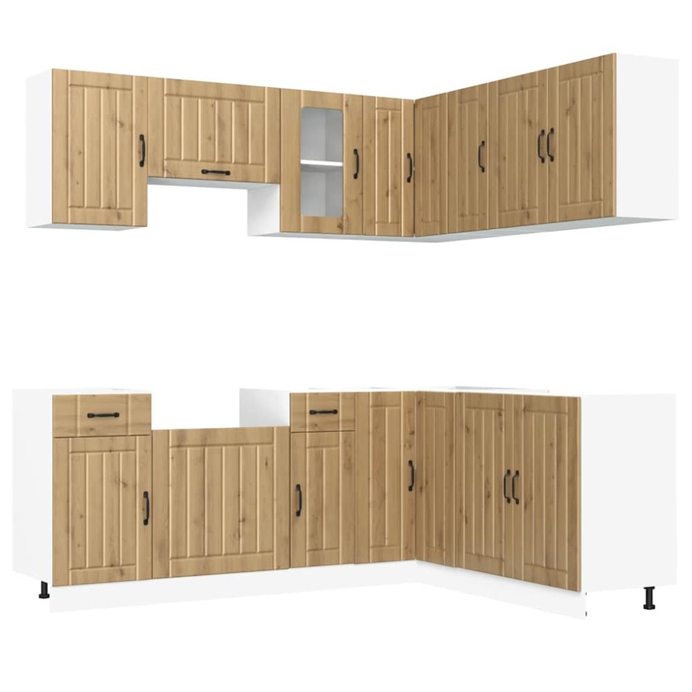 vidaXL Set dulap de bucătărie 11 piese „Kalmar” stejar artizanal lemn