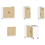 vidaXL Set dulap de bucătărie din 11 piese „Lucca” lemn stejar Sonoma