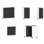 vidaXL Set dulap de bucătărie 11 piese „Porto” lemn negru prelucrat vidaXL Set dulap de bucătărie 11 piese „Porto” lemn negru prelucrat