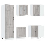 vidaXL Set de dulapuri de bucătărie 14 piese „Kalmar” lemn Sonoma gri