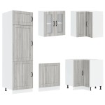 vidaXL Set de dulapuri de bucătărie 14 piese „Lucca” lemn Sonoma gri