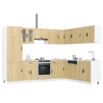 vidaXL Set dulap de bucătărie din 14 piese „Porto” lemn stejar Sonoma vidaXL Set dulap de bucătărie din 14 piese „Porto” lemn stejar Sonoma