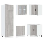 vidaXL Set de dulapuri de bucătărie 14 piese „Porto” lemn Sonoma gri