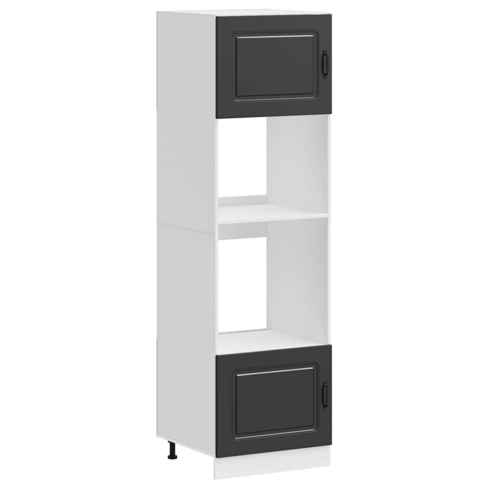 vidaXL Dulapuri pentru cuptor 2 buc Kalmar negru lemn prelucrat