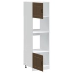 vidaXL Dulapuri pentru cuptor 2 buc Lemn prelucrat stejar maro Kalmar