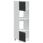 vidaXL Dulapuri pentru cuptor 2 buc Lucca negru lemn prelucrat