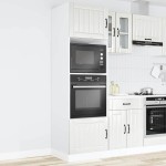 vidaXL Dulapuri pentru cuptor 2 buc Lucca alb lucios lemn prelucrat