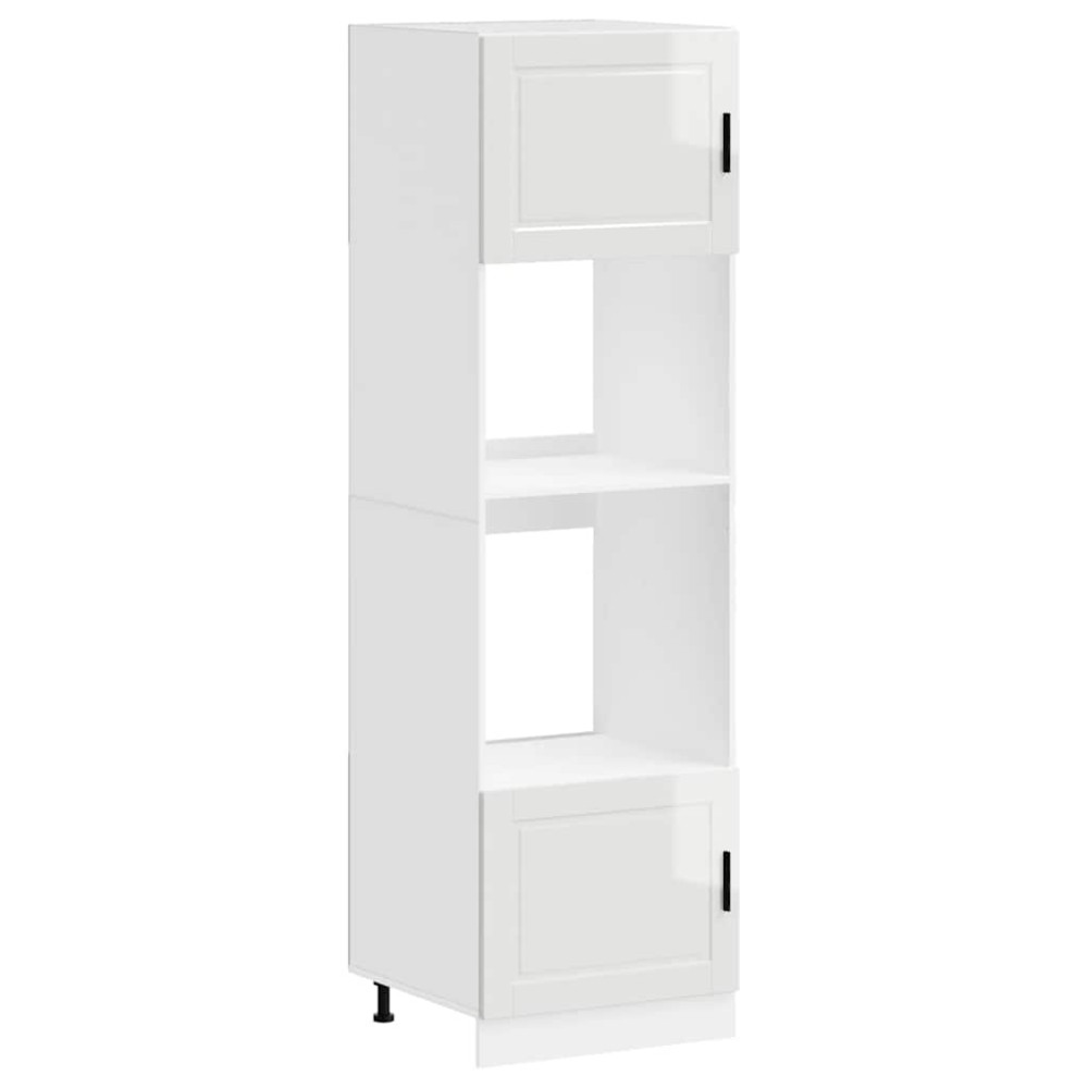 vidaXL Dulapuri pentru cuptor 2 buc Porto alb lucios lemn prelucrat