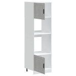 vidaXL Dulapuri pentru cuptor 2 buc Porto Beton Gri Lemn prelucrat