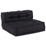 vidaXL Poufuri modulare 4 piese, material antracit vidaXL Poufuri modulare 4 piese, material antracit