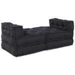 vidaXL Poufuri modulare 4 piese, material antracit vidaXL Poufuri modulare 4 piese, material antracit
