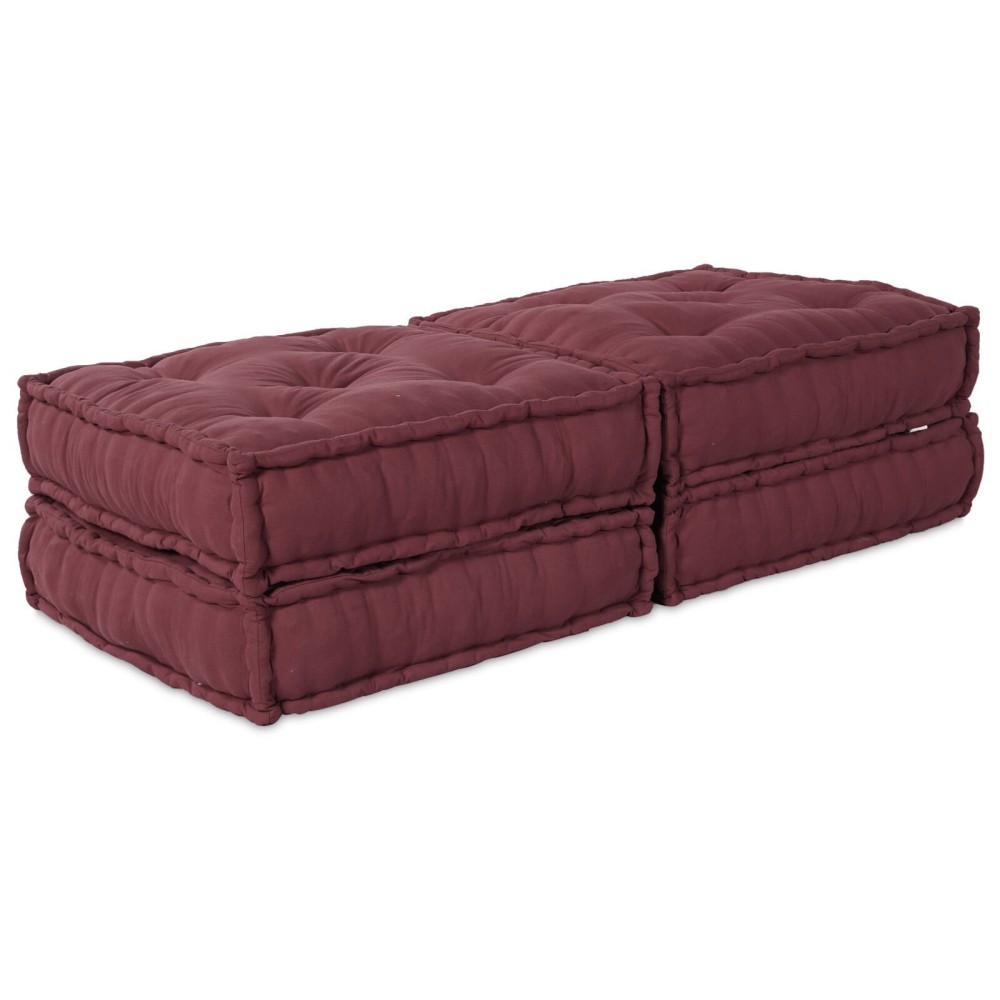 vidaXL Perne Modulare , 2 piese, Material Vișiniu