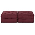vidaXL Perne Modulare , 2 piese, Material Vișiniu