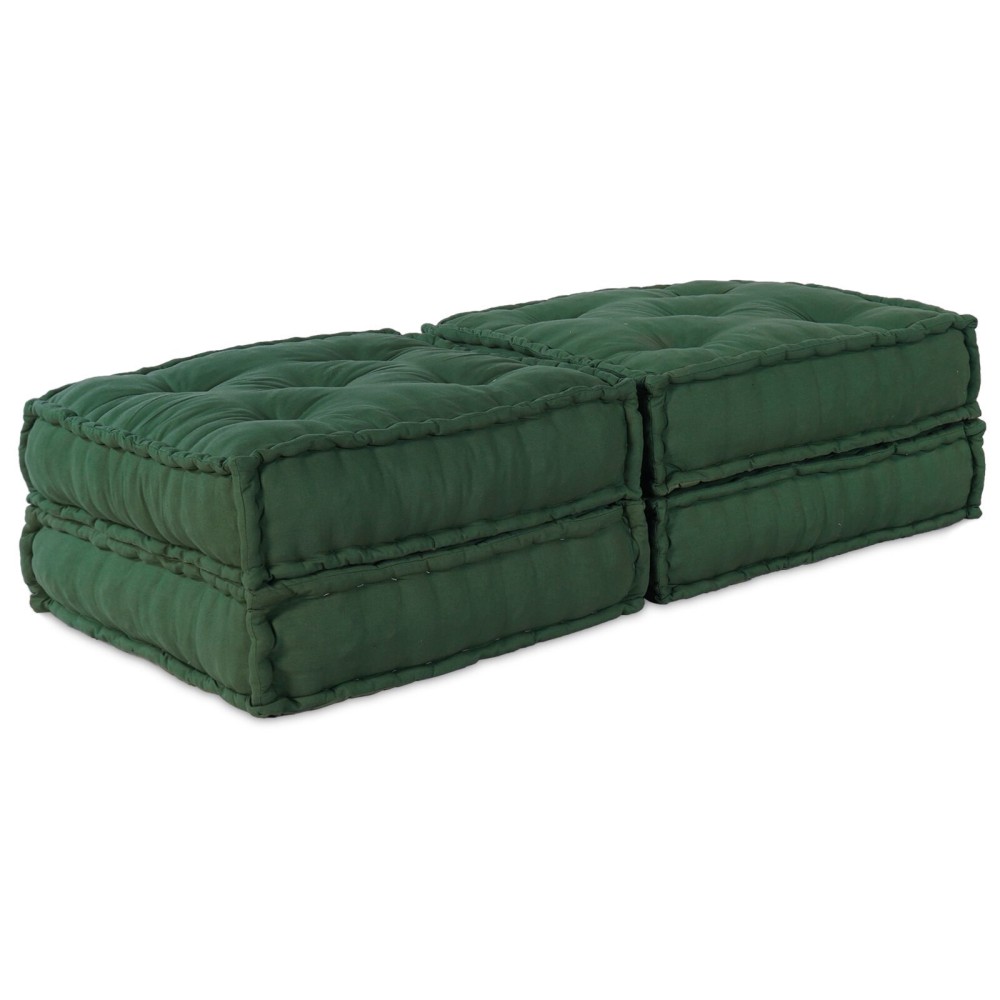 vidaXL Poufuri modulare 2 buc verde