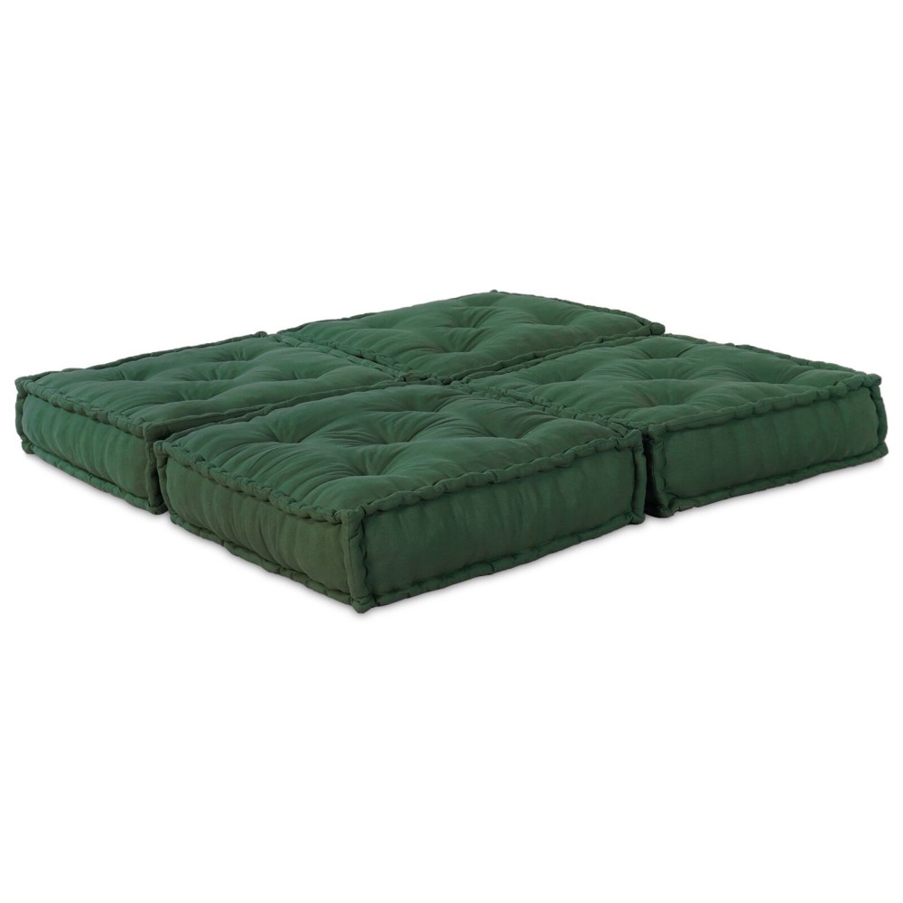 vidaXL Poufuri modulare 2 buc verde