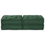 vidaXL Poufuri modulare 2 buc verde vidaXL Poufuri modulare 2 buc verde