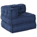 vidaXL Poufuri Modulare 2 pcs - Țesătură Indigo vidaXL Poufuri Modulare 2 pcs - Țesătură Indigo