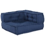 vidaXL Poufuri modulare - Set de 4, din material indigo vidaXL Poufuri modulare - Set de 4, din material indigo