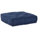 vidaXL Poufuri modulare - Set de 4, din material indigo vidaXL Poufuri modulare - Set de 4, din material indigo