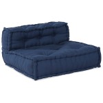 vidaXL Poufuri modulare - Set de 4, din material indigo vidaXL Poufuri modulare - Set de 4, din material indigo