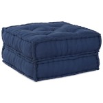 vidaXL Poufuri Modulare - 4 Piese În Țesătură Indigo vidaXL Poufuri Modulare - 4 Piese În Țesătură Indigo