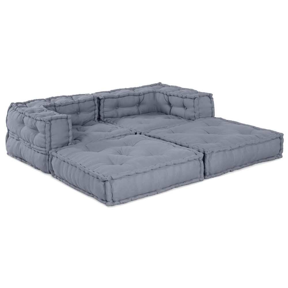 vidaXL Pouffes Modulare - Set de 2 Gri