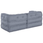 vidaXL Pouffes Modulare - Set de 2 Gri vidaXL Pouffes Modulare - Set de 2 Gri