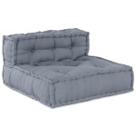 vidaXL Canapea Modulară cu 3 Locuri, Pouffe Convertible, Țesătură Gri vidaXL Canapea Modulară cu 3 Locuri, Pouffe Convertible, Țesătură Gri