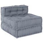 vidaXL Canapea Modulară Pouffe pentru 4 Persoane, Gri vidaXL Canapea Modulară Pouffe pentru 4 Persoane, Gri