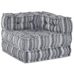 vidaXL Canapea Modulară cu 3 Locuri și Pouffe - Gri Deschis din Țesătură, Se transformă simplu vidaXL Canapea Modulară cu 3 Locuri și Pouffe - Gri Deschis din Țesătură, Se transformă simplu