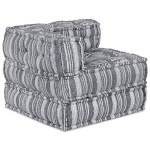 vidaXL Canapea Pouffe Modulară pentru 4 Persoane, care se transformă într-un pat, din material gri deschis. vidaXL Canapea Pouffe Modulară pentru 4 Persoane, care se transformă într-un pat, din material gri deschis.